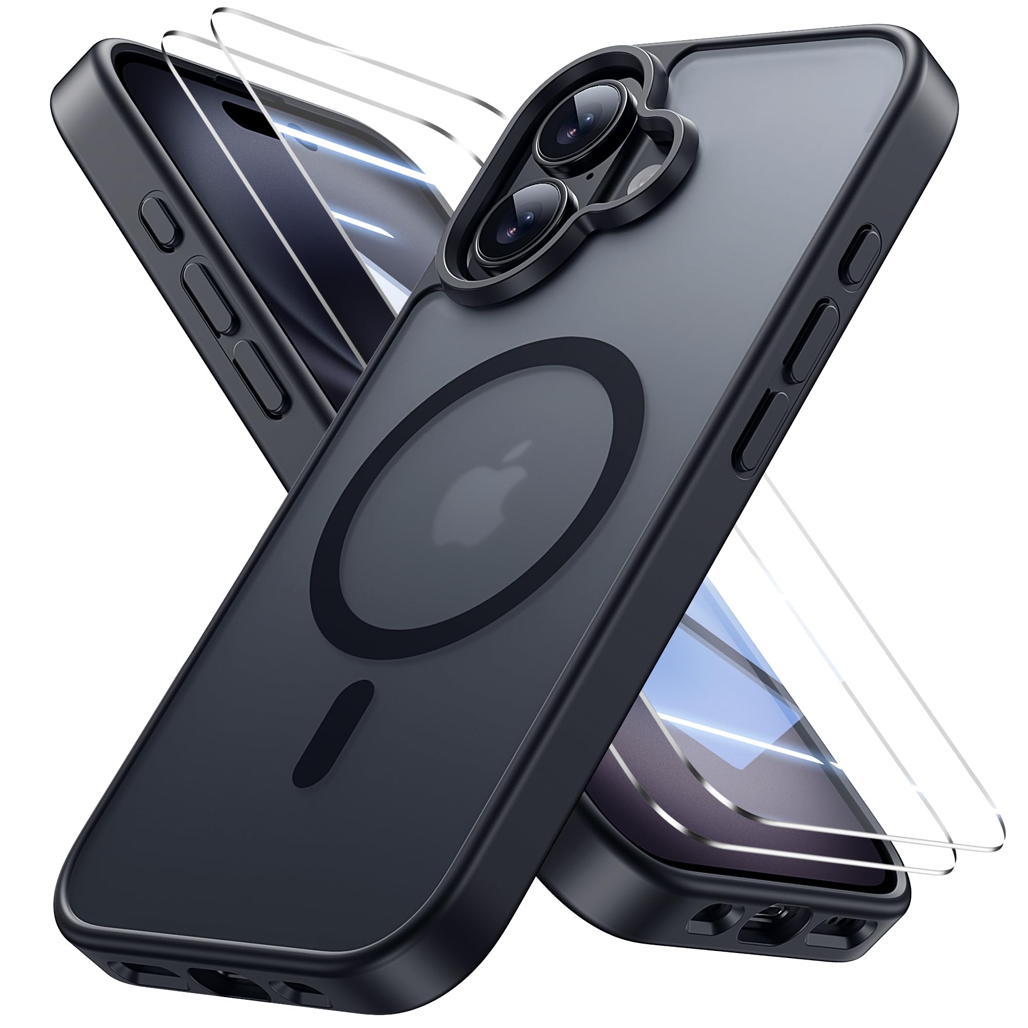 美品　iPhone17(256gb)黒　ケース+フィルム付き Amazon.co.jp: Bruzaio iPhone 17 用 ケース【強化フィルム2枚付き