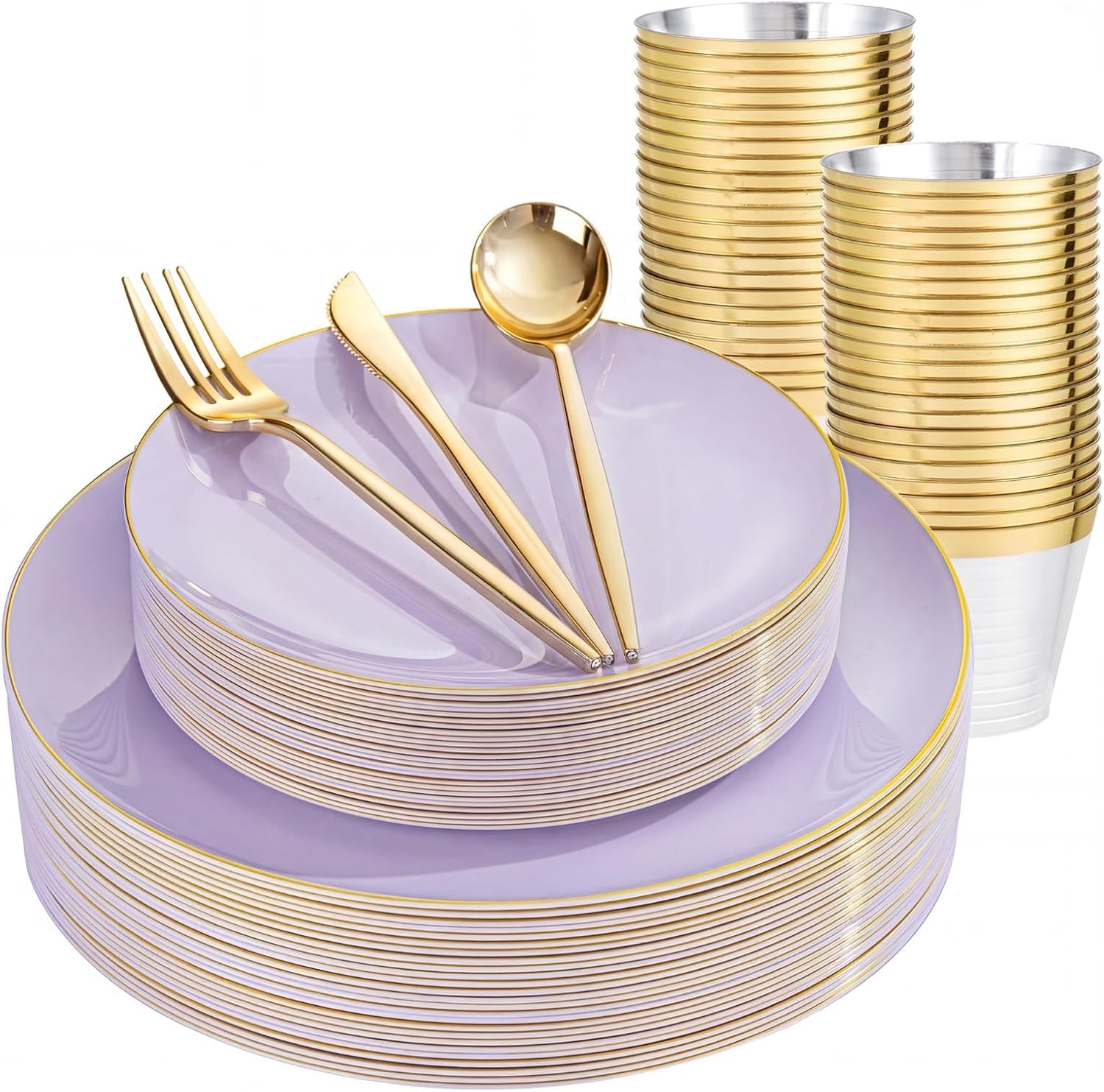 150 Ivory Plastic Plates - Party & Event Supplies -12