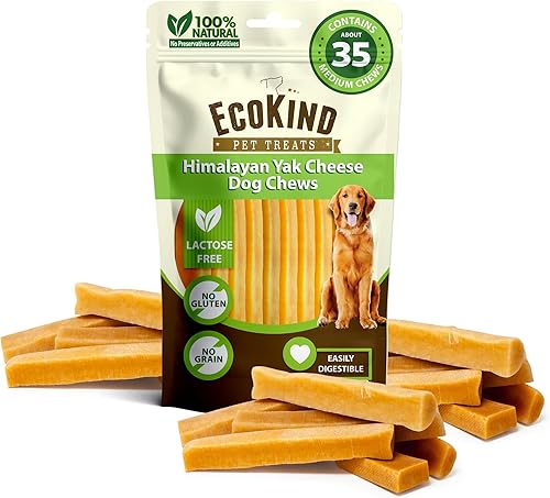 Miniatura 14 de EcoKind - Masticables para perros, queso de yak del Himalaya, golosinas naturales de primera calidad para perros, de larga duración, fácilmente