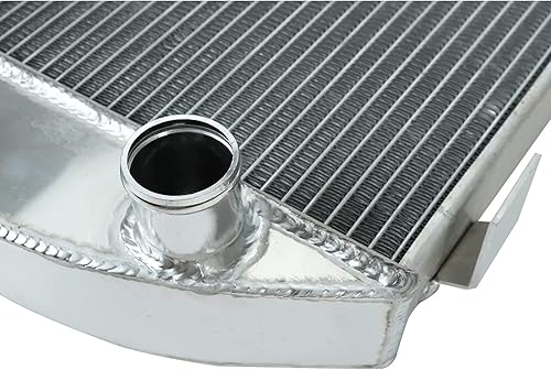 Miniatura 35 de Radiador de aluminio de 3 filas compatible con Toyota Land Cruiser 1958-1984 3.9L 4.2L FJ40 FJ45 Series L6 Entrada superior: 1.50 pulgadas. Salida