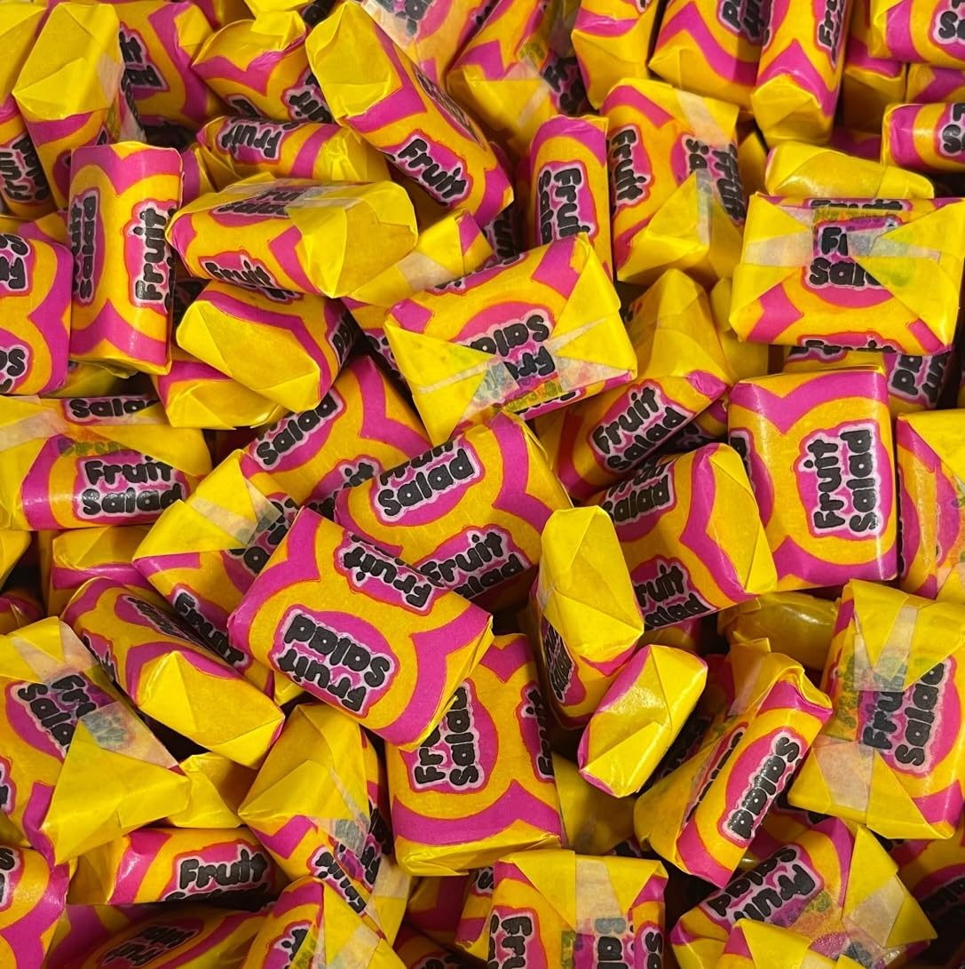 Retro Classic Individually Wrapped Sweets | Bulk Box Assorted Sweet Pick and Mix | For Parties, Gifts, Sharing, Seasonality, Special Events (Fruit Salad Chews x 100)