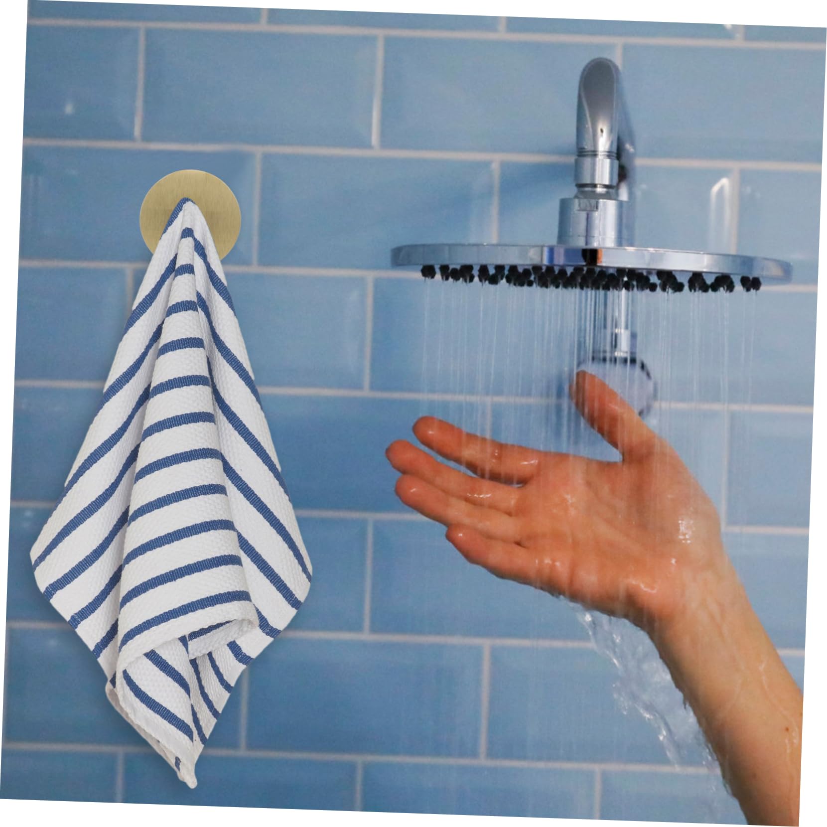 NUOBESTY 3 Set Di Ganci Da Parete Autoadesivi Portasciugamani Pesanti Per Bagno 4 Pezzi * 3