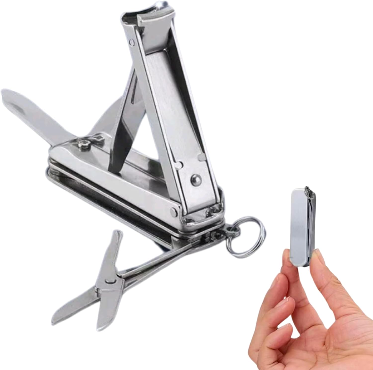 5-in-1 Portable Nail Clipper Multi-Tool: Keychain Scissors & More 5-in-1 Portable Nail Clipper Multi-Tool: Keychain Scissors & More