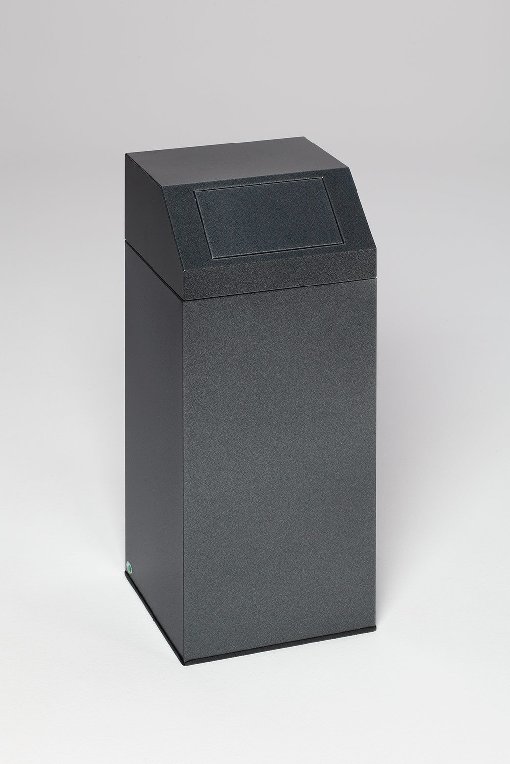 PROREGAL Selbstlöschender Wertstoffsammler Metall | 47 Liter, HxBxT 79x32x32cm | Verzinkter Stahl | Dunkelgrau | Mülleimer Abfalleimer Müllkorb