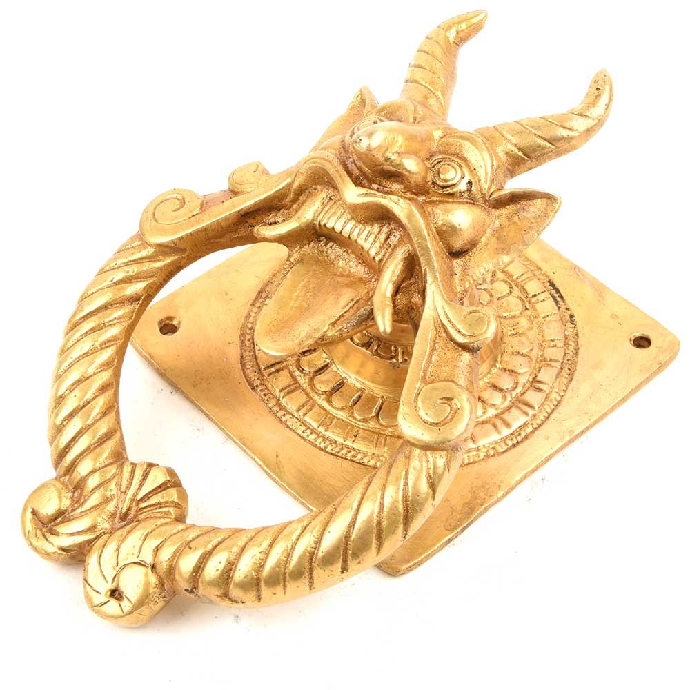 IndianShelf 1 Piece Brass Demon Devil Multicolor Door Knocker