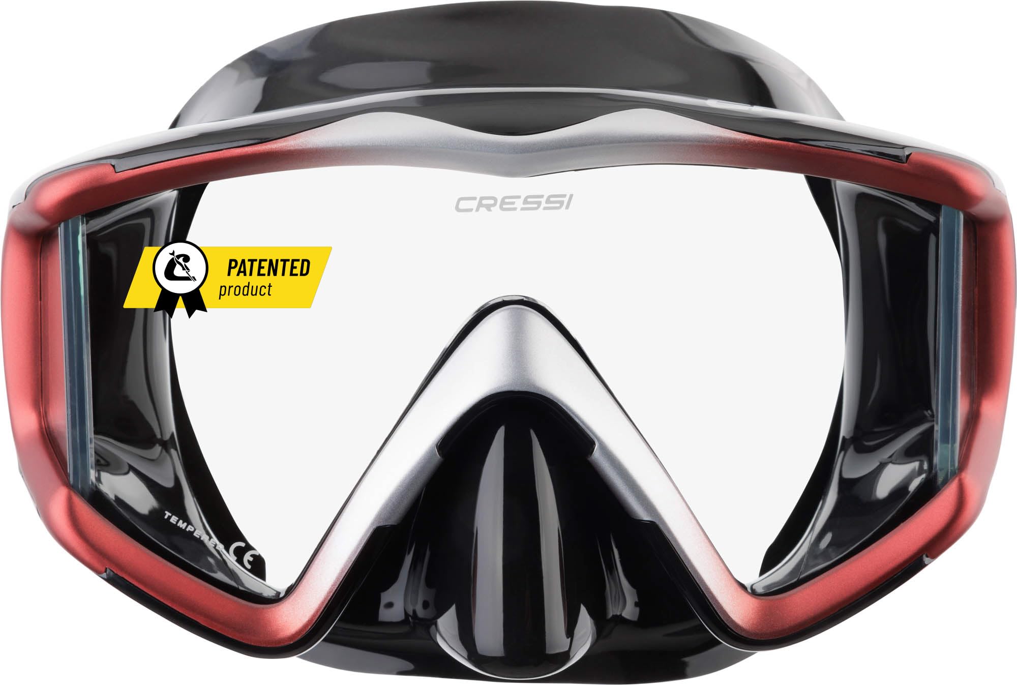 MASCHERA LIBERTY TRISIDE SPE - NERO-ROSSO/ARGENTO
