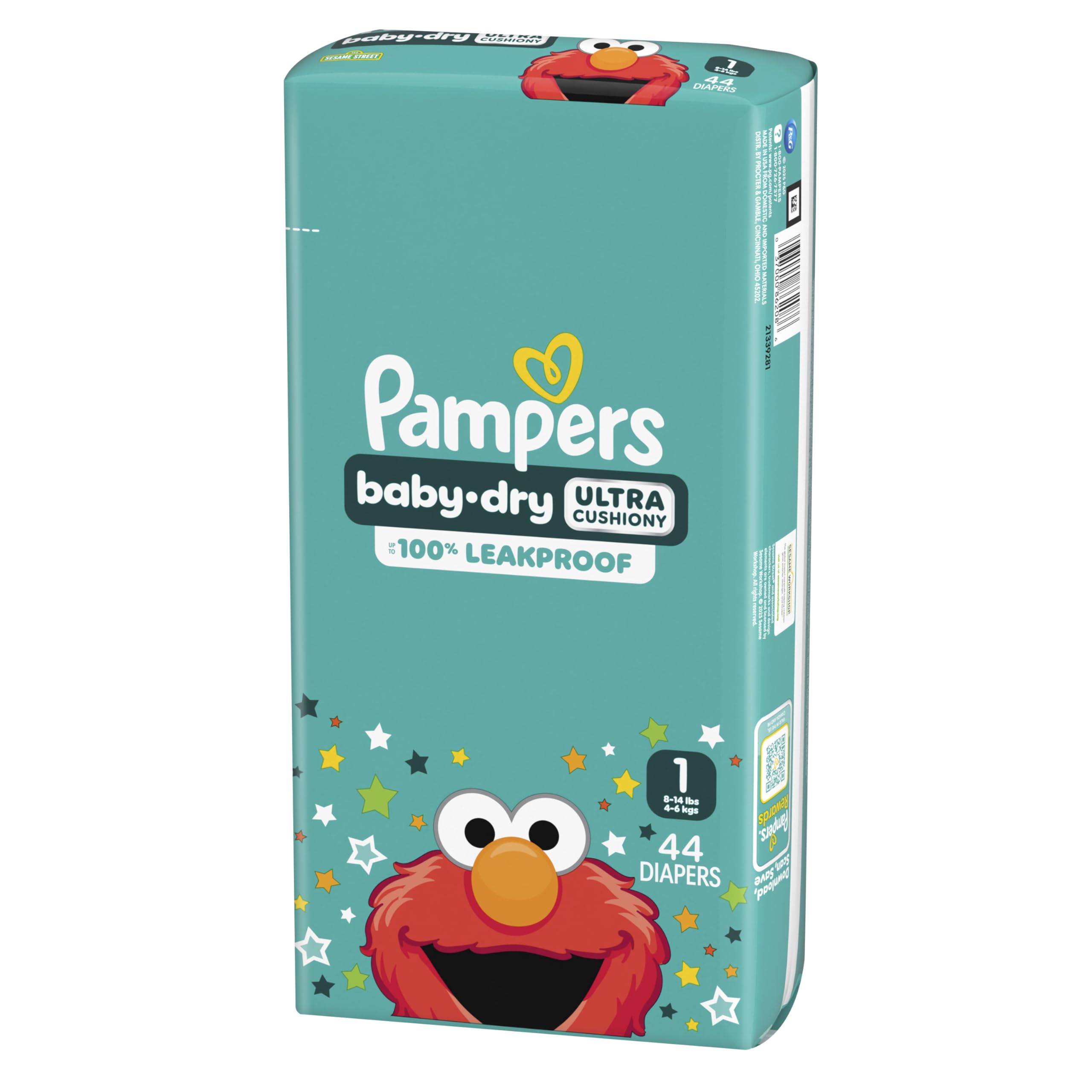 Pampers Diapers - Baby Dry - Size 1, 44 Count, Absorbent Disposable Infant Diaper (Packaging May Vary)