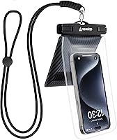 Vista 1 de Bolsa impermeable universal para teléfono [doble espacio] IPX8 bolsa seca con cordón para iPhone 16 15 14 13 12 Pro Max XS XR X Galaxy S25 S24 S23