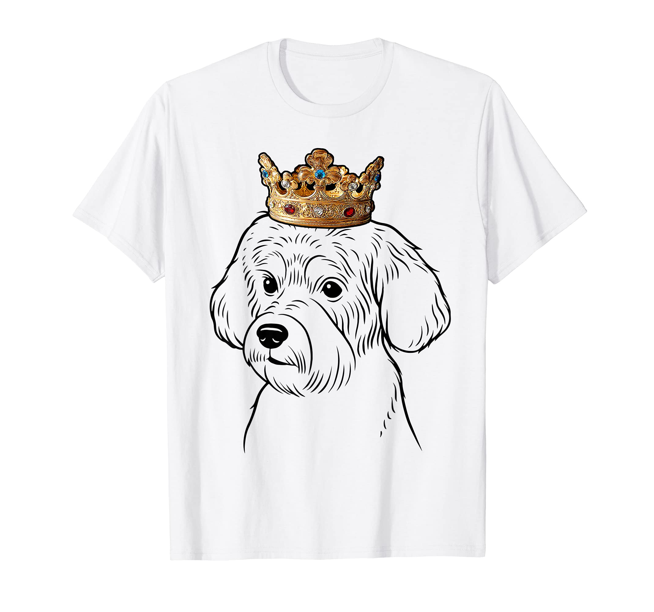 Schnoodle Dog Wearing Crown T-Shirt
