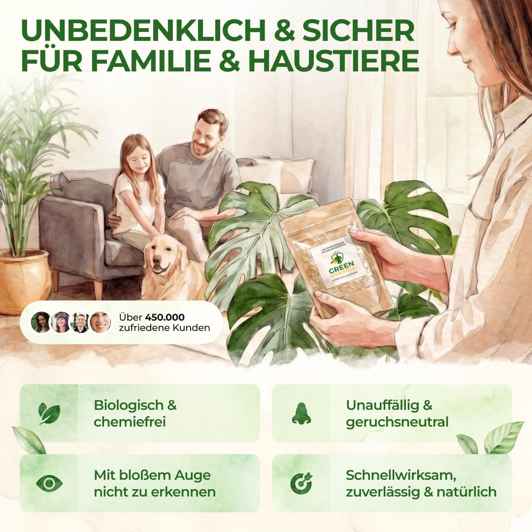 GREEN GUARDIA Power HB-Nematoden gegen Dickmaulrüssler & Engerlinge - 5 Mio. (10m²) -biologische Schädlingsbekämpfung, umweltfreundlich, chemiefrei. Einfach anzuwenden & Sicher für Mensch & Tier