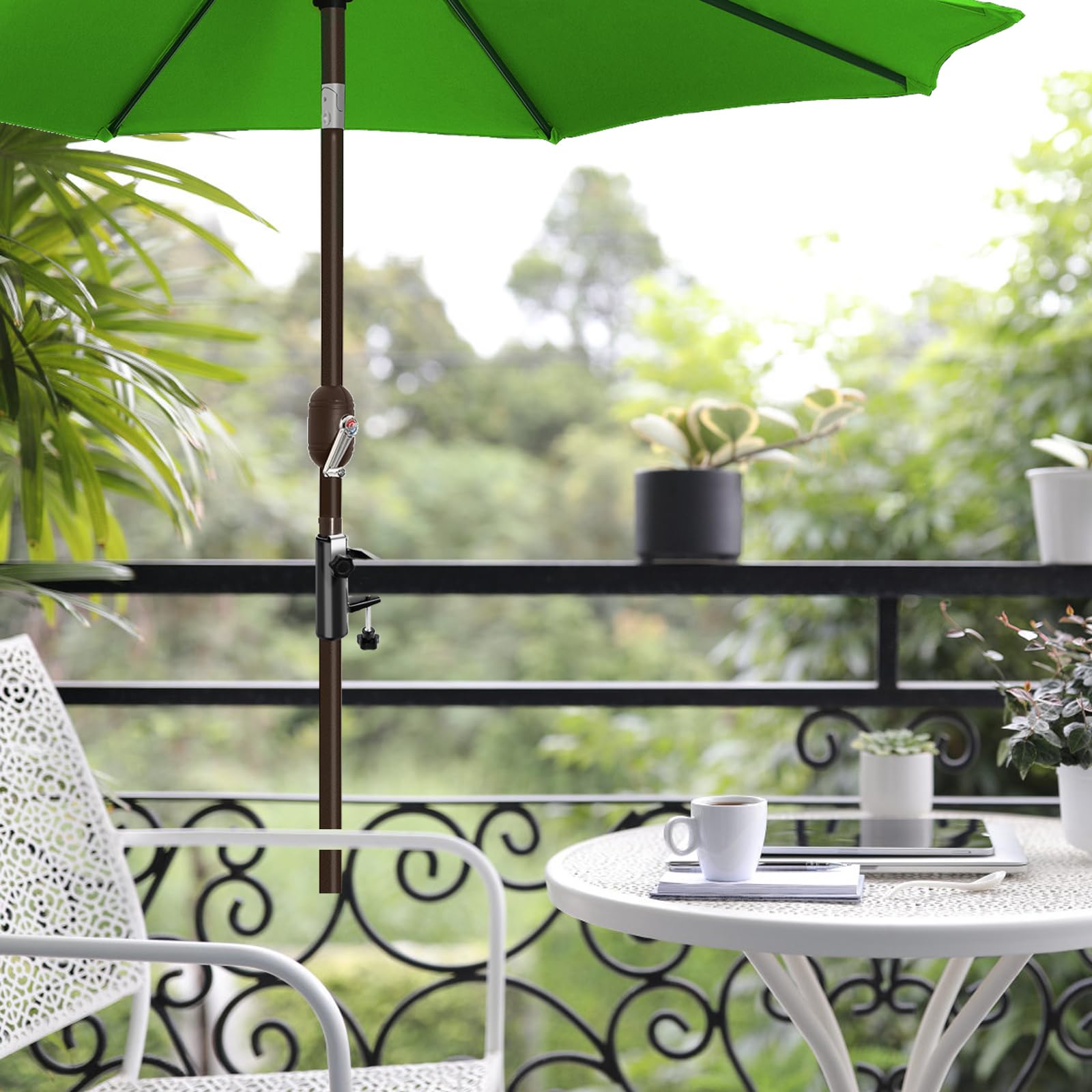 Support de Parasol Mohito - Fixation pour Balustrade et Tables de Terrasse