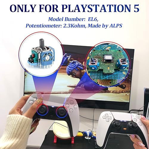 Miniatura 3 de for PS5 Analog Stick Replacement for Sony PlayStation 5 PS5 Joysticks Replacement 3D Joystick Sensor Module Thumbstick Controller Accessory Part