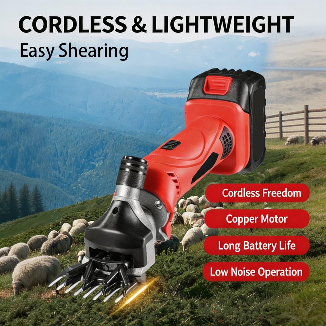 Tosatrice per pecore Wireless 2×4000mAH, Tosatura delle pecore