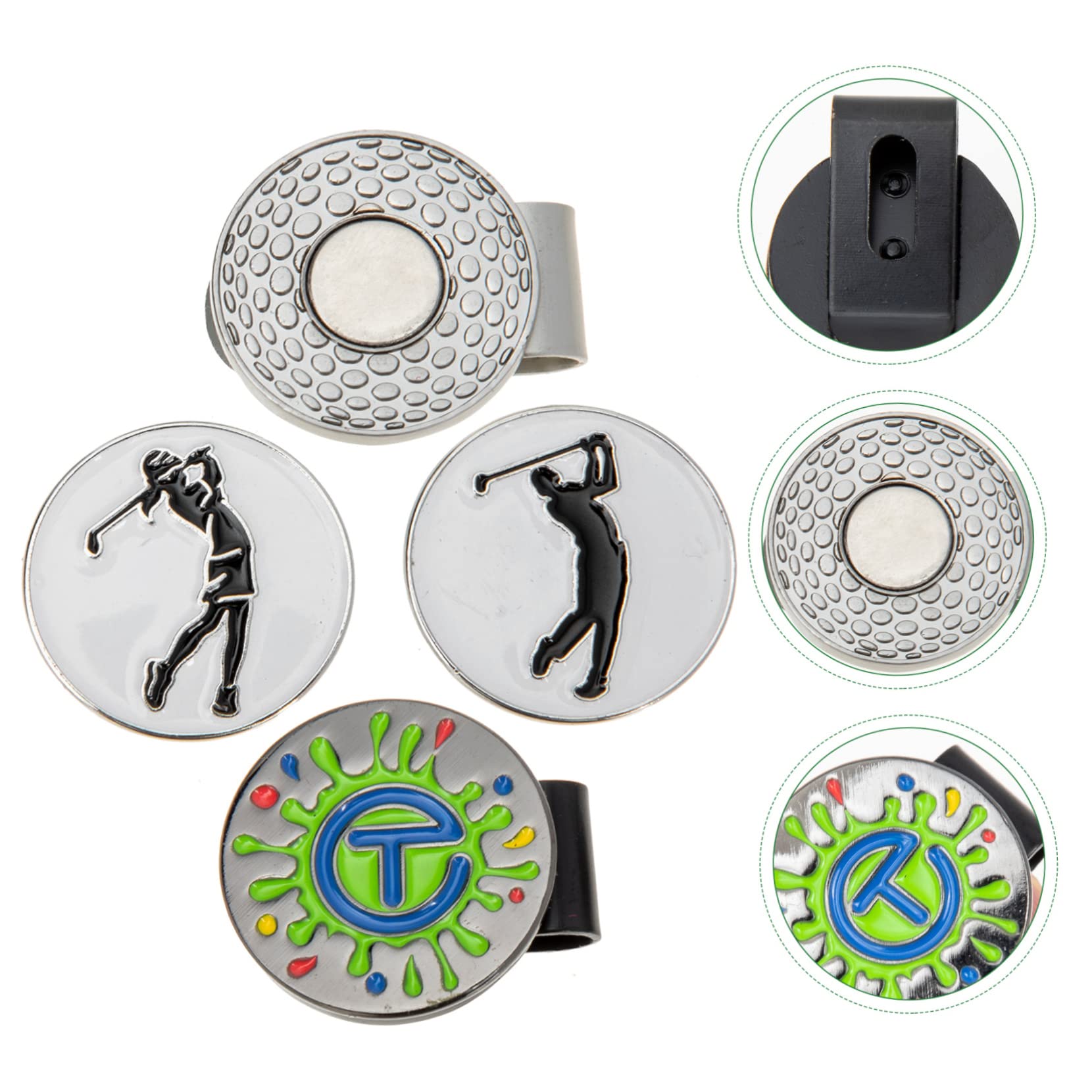 UKCOCO Clip Magnetiche per Golf Marcatori per Palline Metallo con Design per Donne Accessori Golf E Pratici