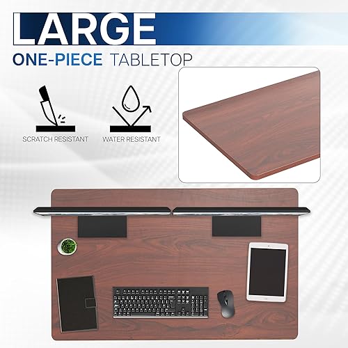 Vista 96 de VIVO DESK-TOP60G - Mesa universal de una pieza de 60 x 24 pulgadas, color gris oscuro, para marcos de escritorio estándar y sentados a pie, altura