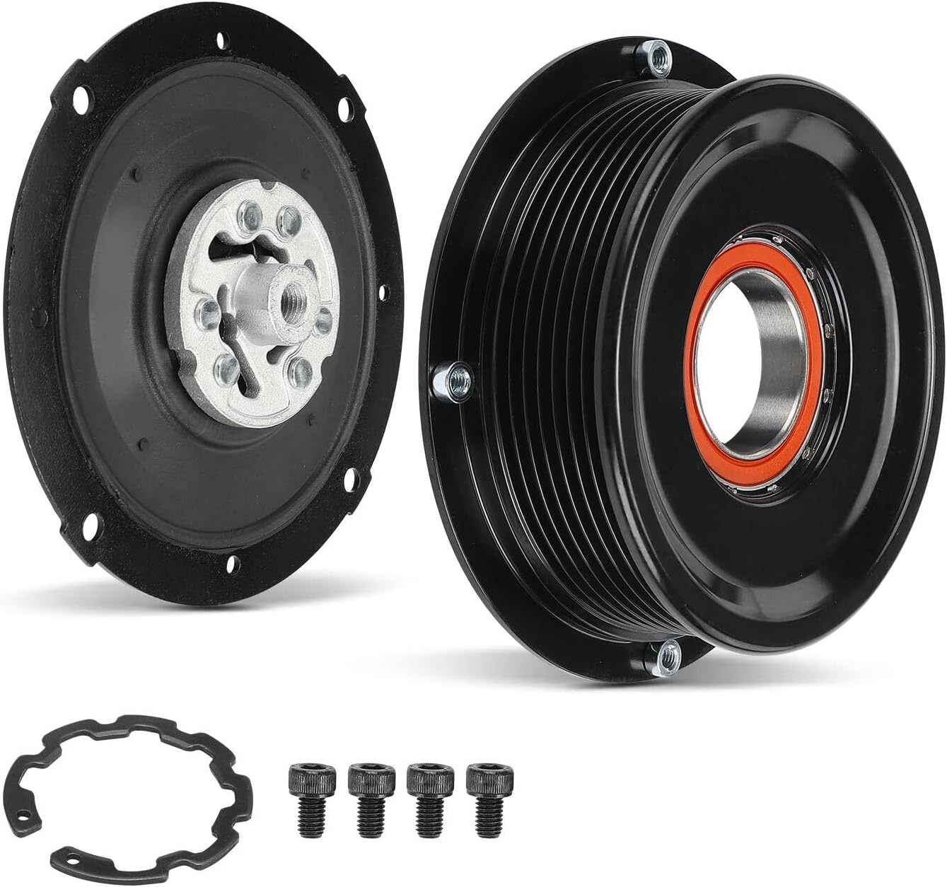 AC Compressor Clutch Kit Coil Pulley Plate for Toyota Camry 2007-2009 RAV4 2006-2008 Aftermarket Automotive Parts Replacement 6SEU16C