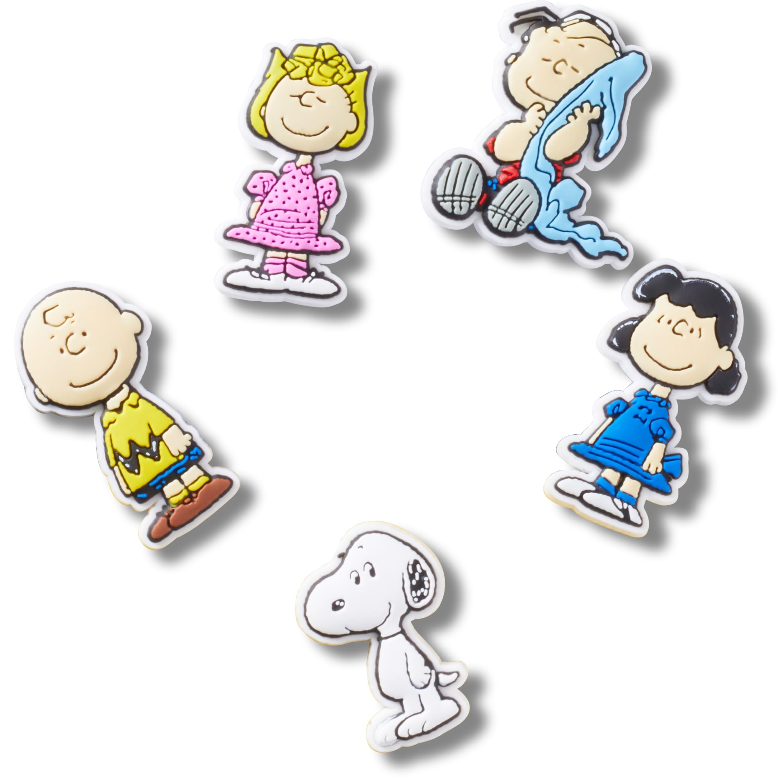 Crocs Unisex Peanuts II 5 sztuk zawieszek do butów, wielokolorowe, jeden rozmiar, wielobarwny, Rozmiar Uniwersalny