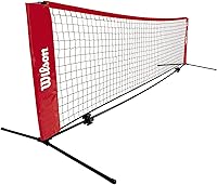 Wilson EZ Portable Tennis Net - 10ft Easy No-Tool Setup for Kids, Juniors & Backyard Play