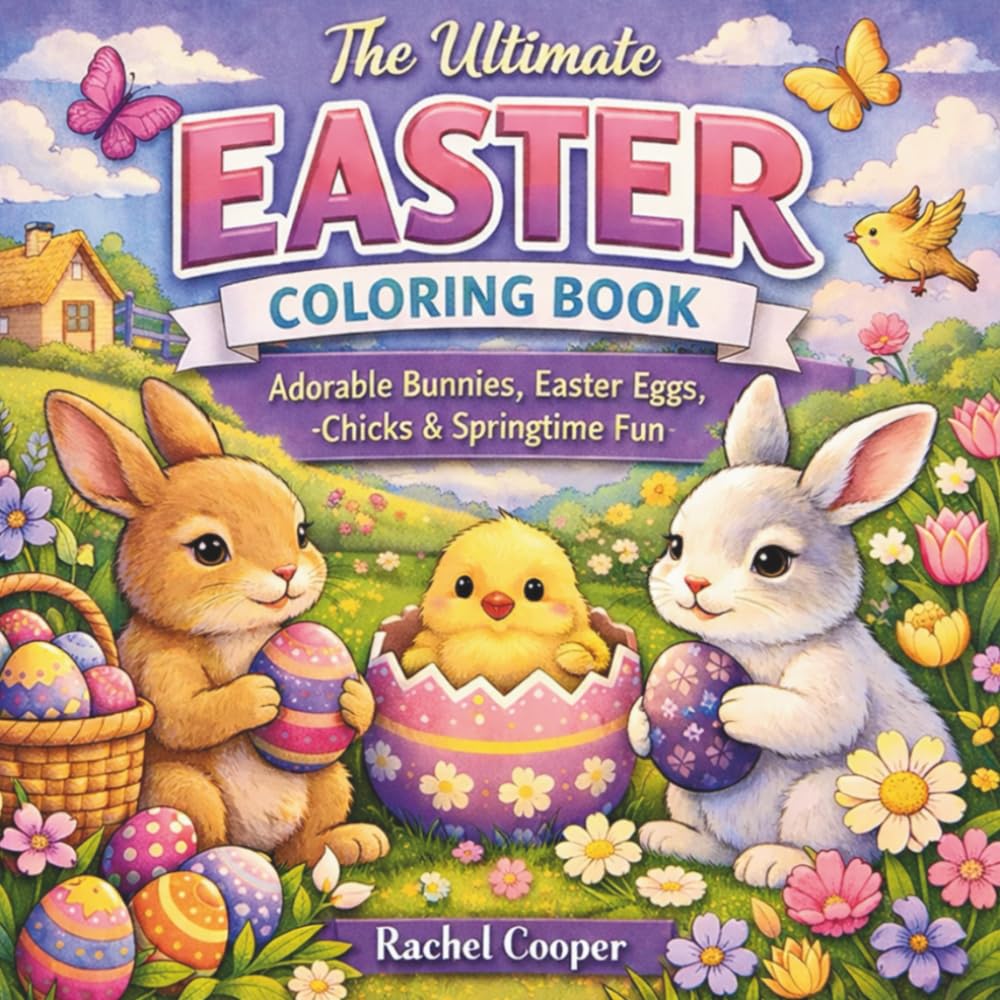The Ultimate Easter Coloring Book: Adorable Bunnies, Easter Eggs, Chicks & Springtime Fun