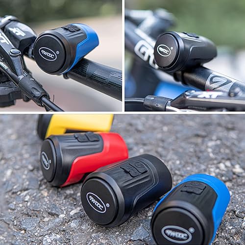 Miniatura 4 de kimairy Campana de bicicleta eléctrica, alarma antirrobo de 125 db, bocina de bicicleta eléctrica para adultos con 1 modos de sonido, batería