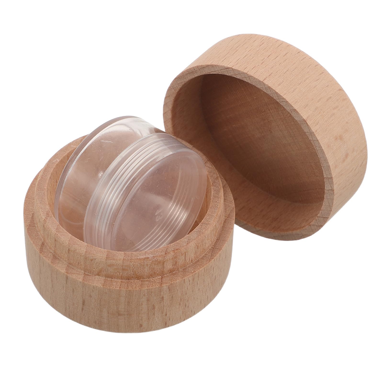 Caja de Madera para Cordón Umbilical de Ñiño Tapa Transparente, 5x5x3,5cm, para Recuerdo de Recién Nacido y Bautizo