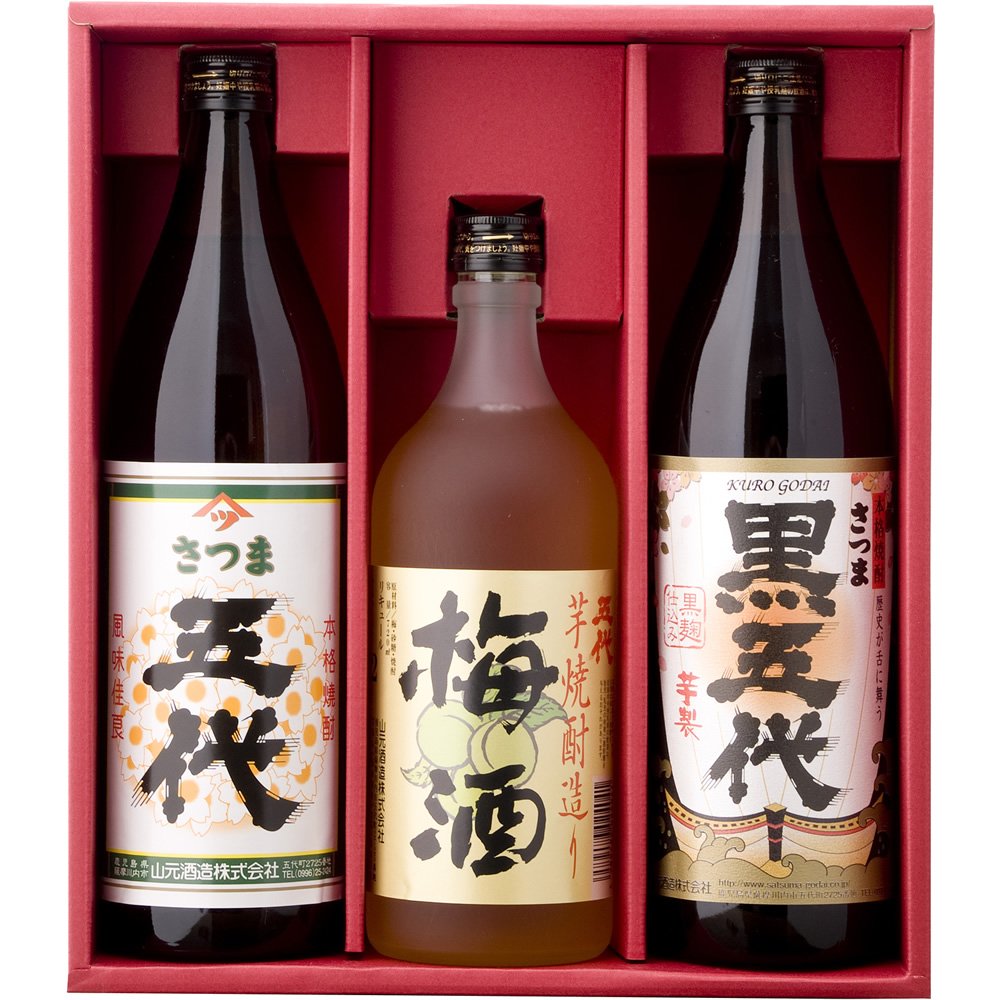 Amazon.co.jp: 山元酒造 本格焼酎&梅酒セット G・GU・KG-03 [ 焼酎
