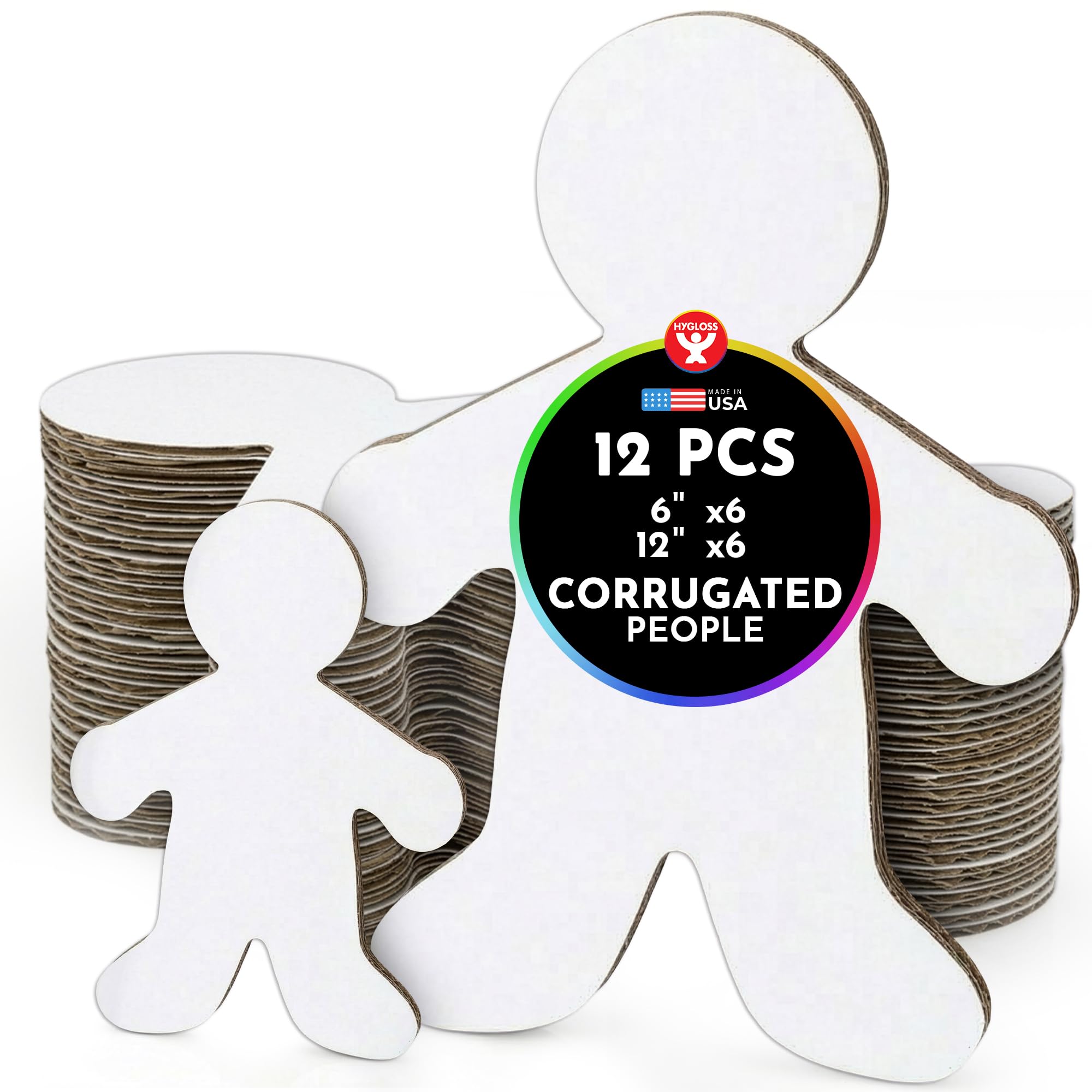 Découpes en carton blanc Hygloss pour décoration de classe et ateliers de loisirs créatifs