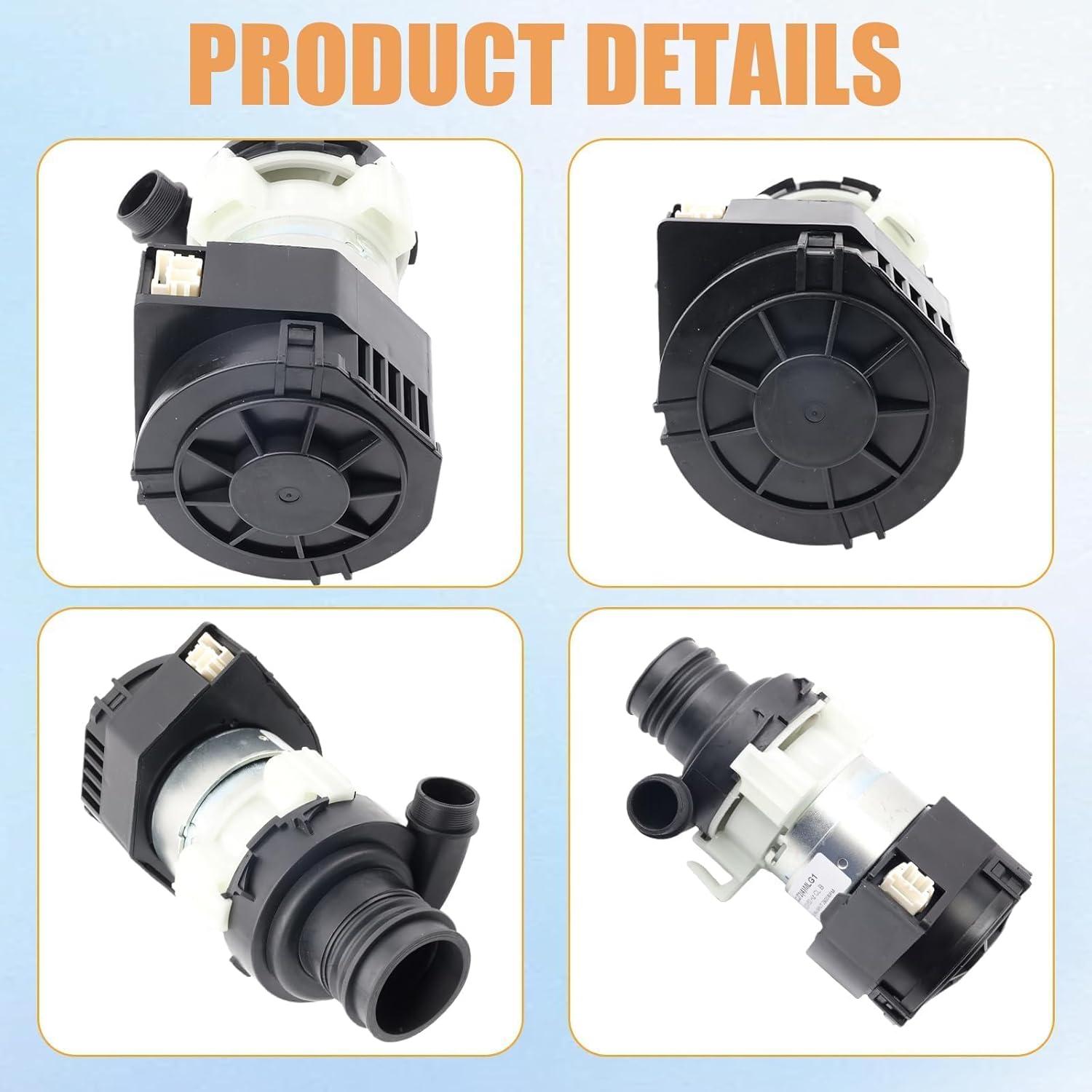 WD26X23258 Dishwasher Circulation Pump Compatible with GE Smart Dishwasher Appliances GDT655SSJ0SS GDT535PGJ2WW, PDF820SSJ4SS with Upgrade Brushless Motor