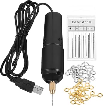 Mini Electric Hand Drill USB Charging 5v 10w Portable Black