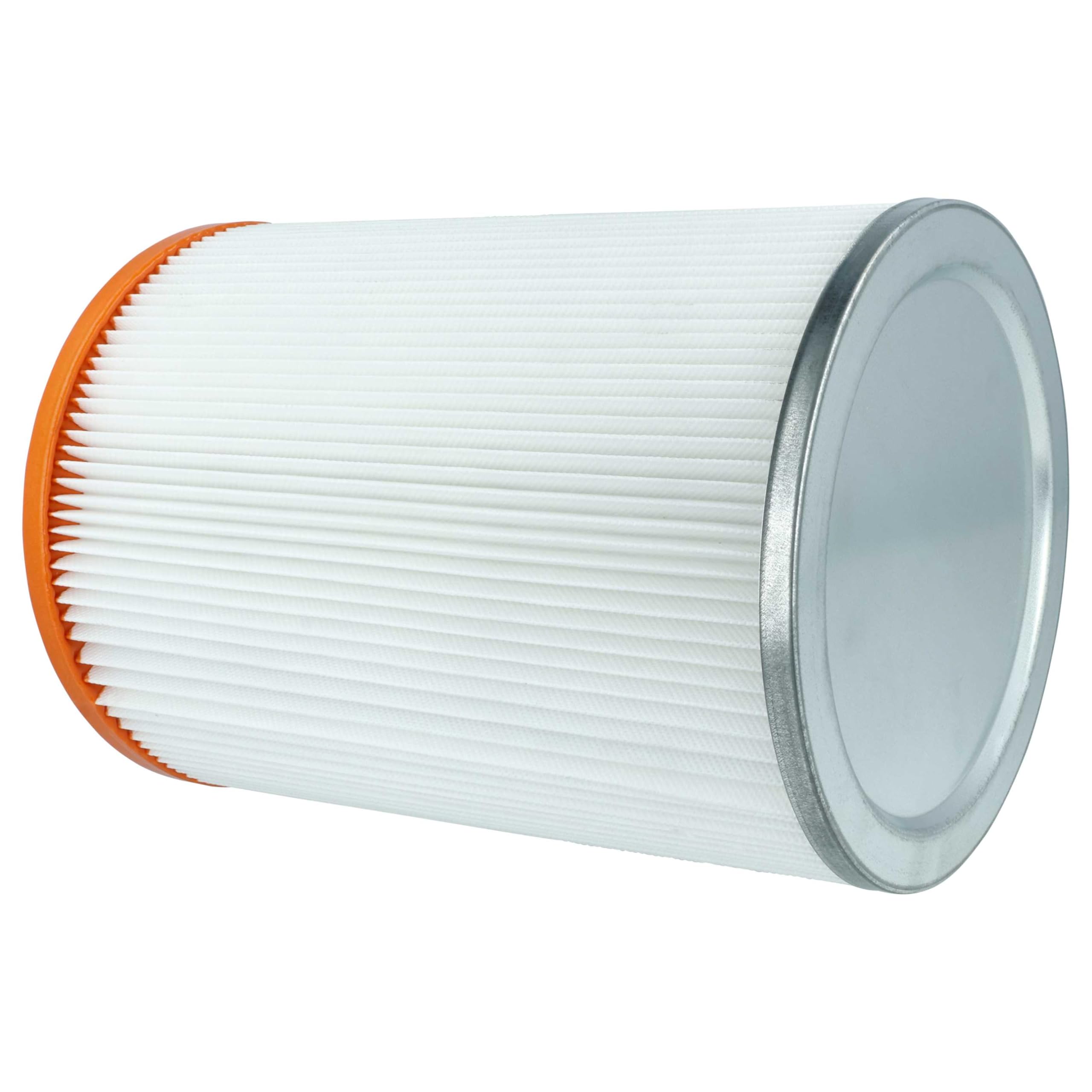 vhbw 5x Faltenfilter kompatibel mit Nilfisk-Alto Turbo M2 | D2, M2 S-FA, M2 L, D R 637, D/X-B1, D-B1 Staubsauger - Patronenfilter Orange Weiß