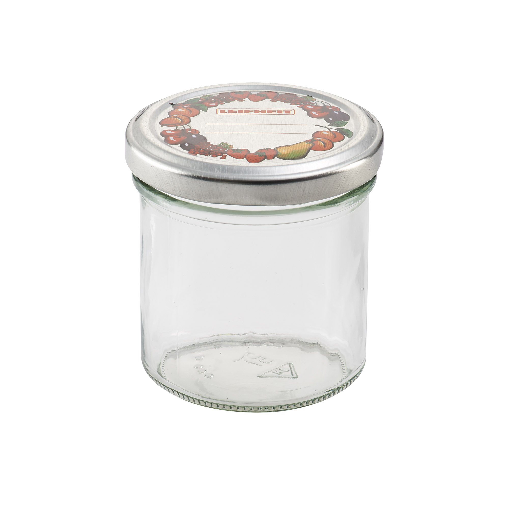Leifheit 8-Ounce Straight Canning Jars, Large, Clear, Set of 6