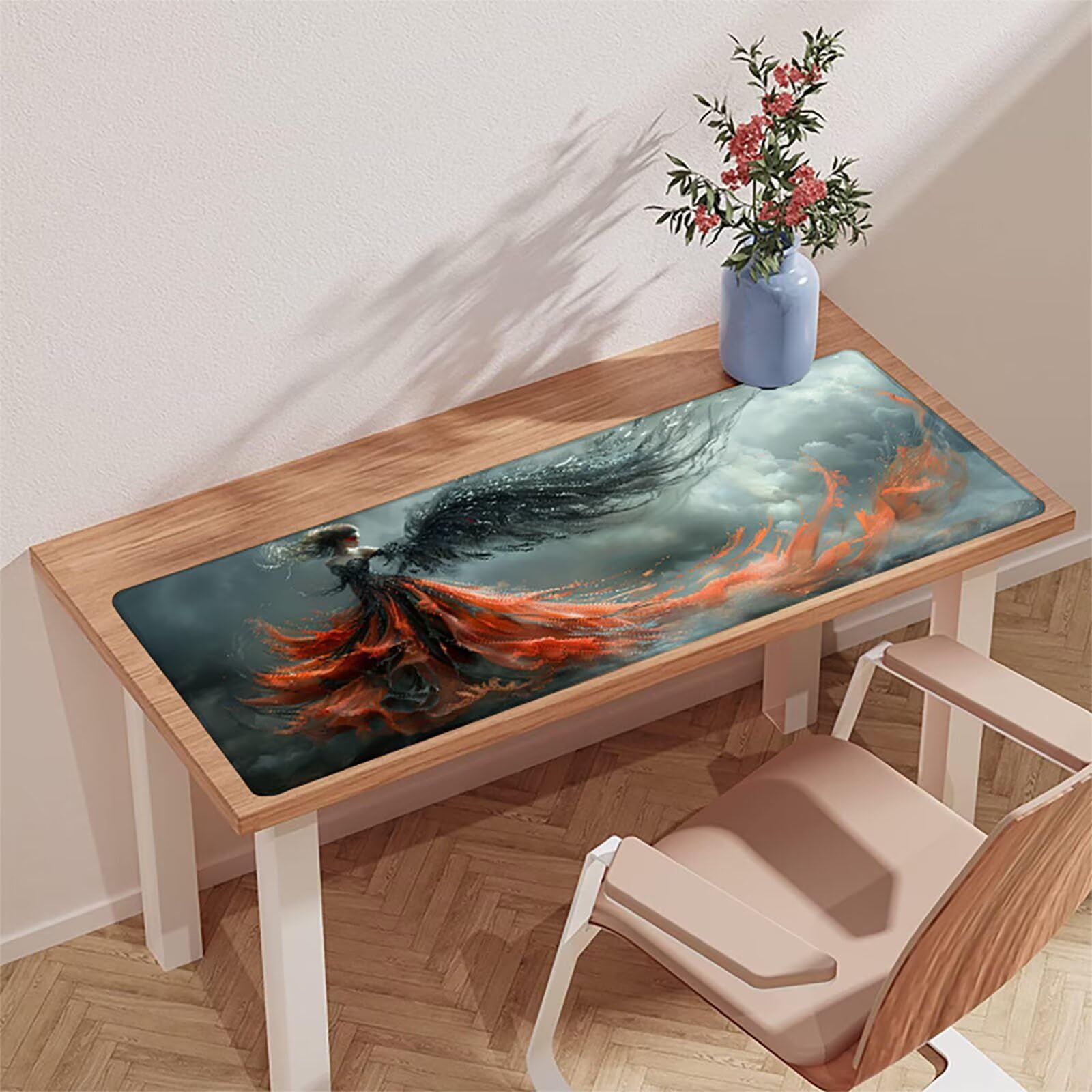 Gris Alfombrilla Ratón XXL 1600x800x3mm, Mujer Grande Mouse Pad B-9248 | Alfombrilla Ratón Gaming Mejora la Precisión y la Velocidad, Alfombrilla Escritorio para Jugadores de PC, Oficina