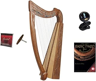 Roosebeck Heather Harp w/Full Chelby Levers + Learn to Play Book + Snark Clip-on Tuner