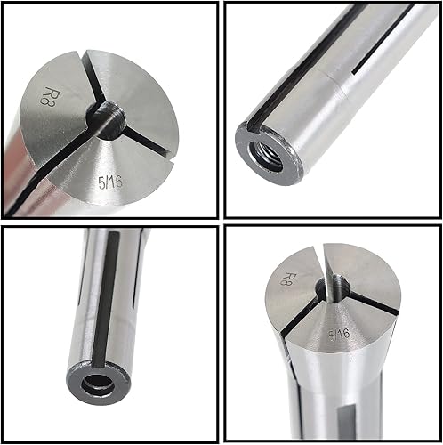 Miniatura 8 de Juego de pinzas R8 de 18-34 de pulgada para varios orificios de husillo de molino R8 0.0006 TIR paquete de 11