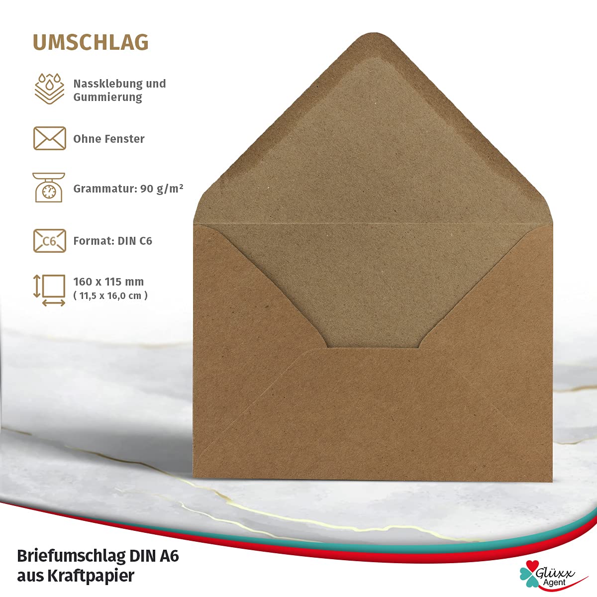 Papier Soie Rouge 100g/m² 50 Enveloppes DIN C6 11.4x16.2cm - Doublure Papier De Soie Rouge - 100g/m² - Fermeture Humide Enveloppe Carte Voeux Mariage