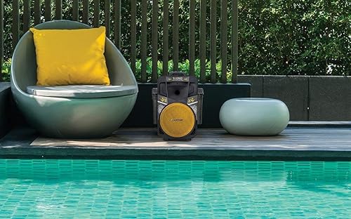 Miniatura 8 de Sistema PA inalámbrico portátil Bluetooth, altavoz de audio de 8 pulgadas y dos micrófonos gratuitos (negro)