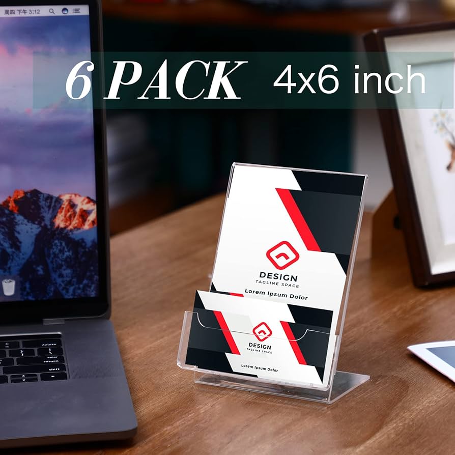 Amazon.co.jp: Crtiin 6個 4 x 6インチ アクリル 斜めサイン