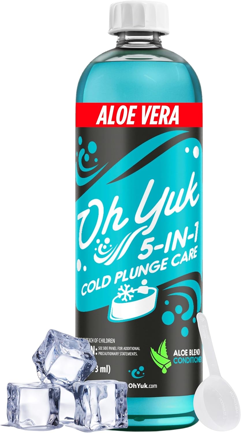 Oh Yuk 5-in-1 Cold Plunge Water Treatment – Cleaner, Clarifier, Conditioner, Combats Odors, Deodorizes – Premium Cold Tub & Ice Bath Care – Works with All Cold Plunges with Filter Systems – 32 Uses