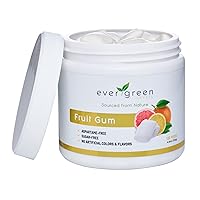 Vista 5 de Evergreen Sweets Chicle – Tarro de 100 piezas – Chicle de fruta natural hecho con xilitol y stevia – Sin azúcar, sin aspartamo y vegano, paquete de 3