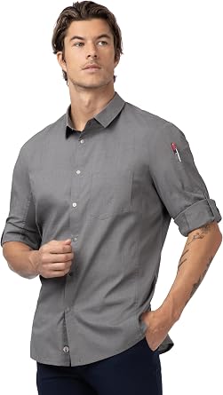 Chef Works Mens Seville Shirt with Mesh Panels