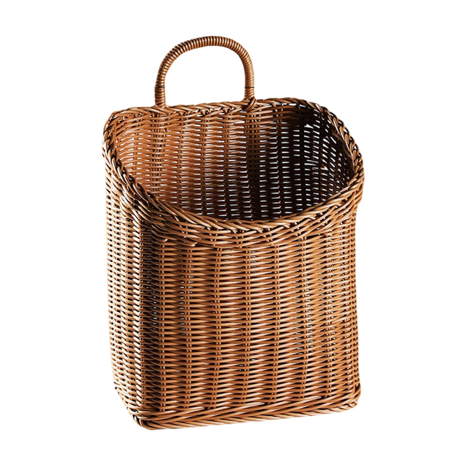 Decorative Wall Mounted Storage Basket in Handwoven Rattan Designs for Keys and Small Items Wall Hanging Basket