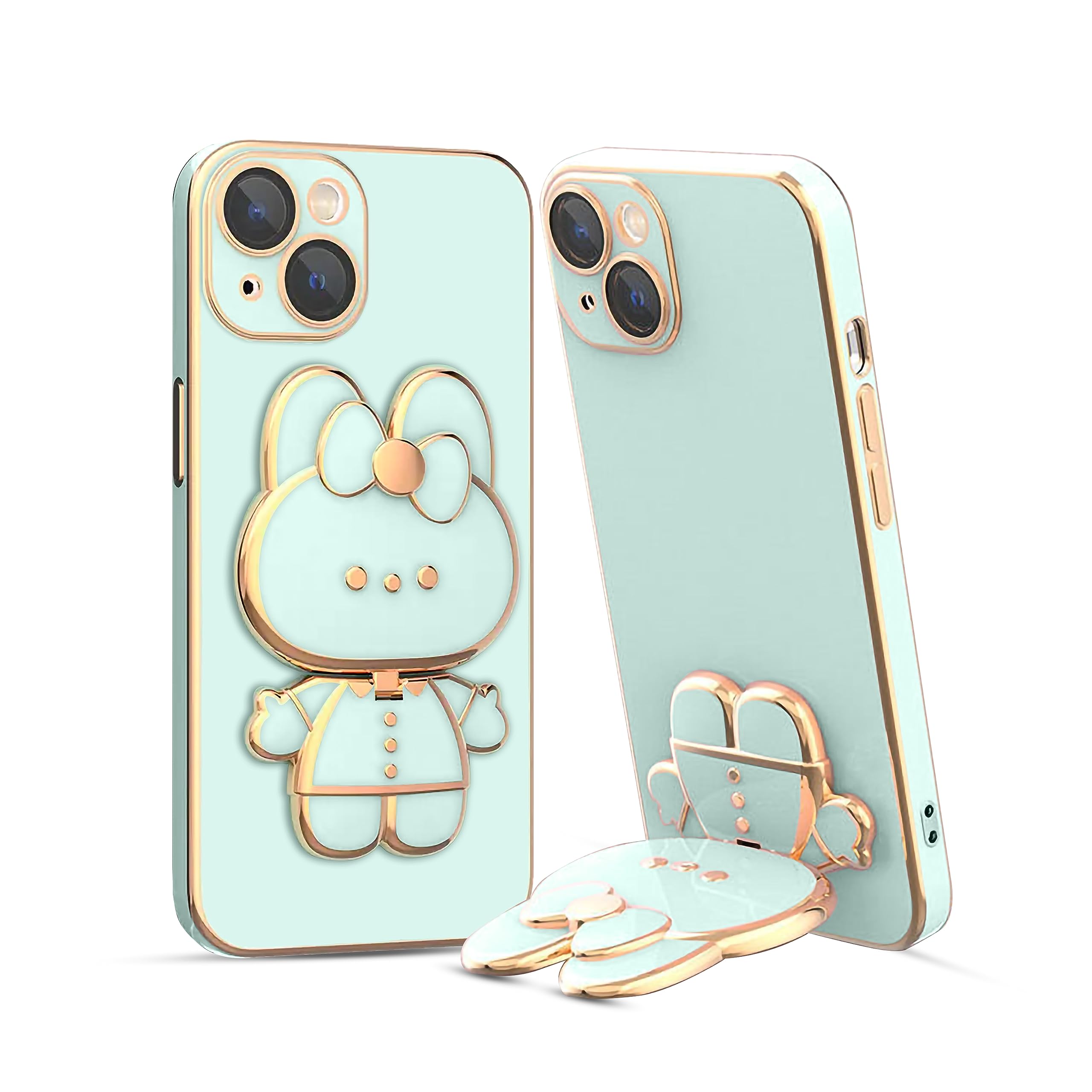KARWAN®️ 3D Cat Back Case and Cover with Stand Compatible for iPhone 14 Plus | Stand and Mirror | Camera Protection | Electroplated | Folding Stand - Mint (B0CCNMKQFP) Amazon Price History, Amazon Price Tracker