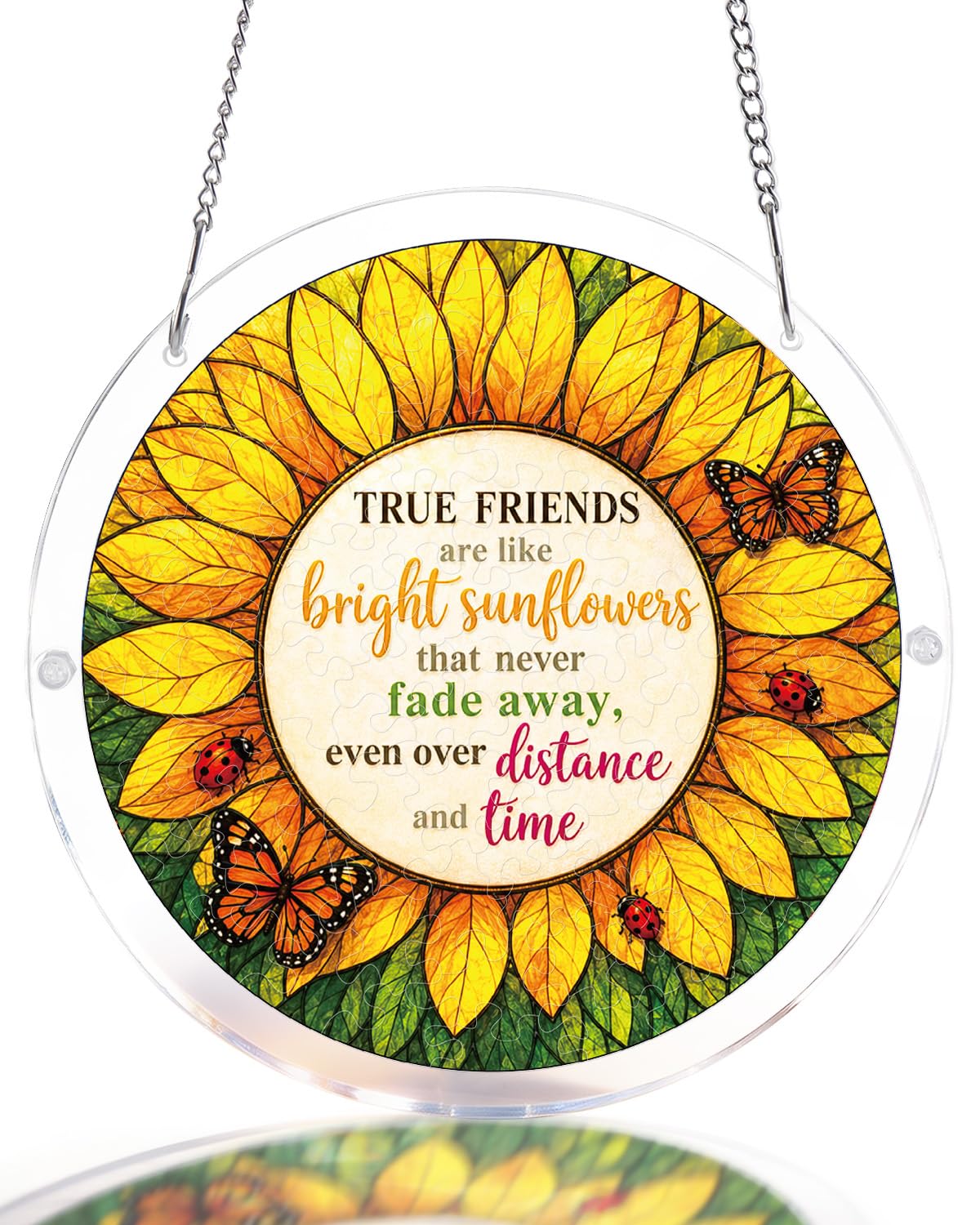 PRSTENLY Best Friend Birthday Gifts for Women, Puzzle Acrylic Suncatcher