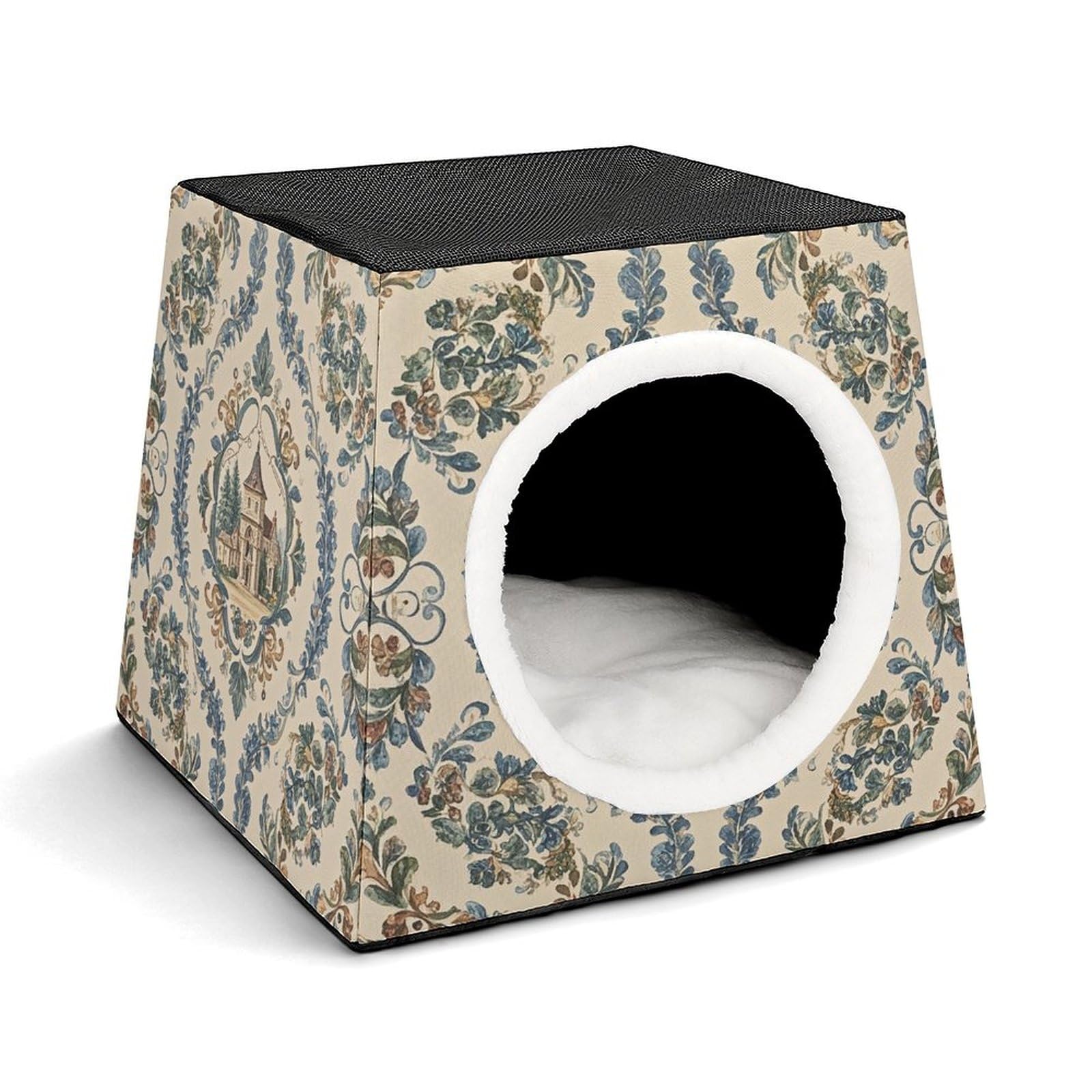 Maison pour chat chaude et douce style campagnard contre le froid