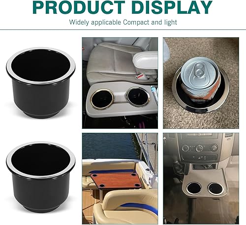 Miniatura 6 de 2 soportes para tazas, inserto de plástico para portavasos de sofá, accesorios de repuesto universales de gran capacidad, adecuados para base de