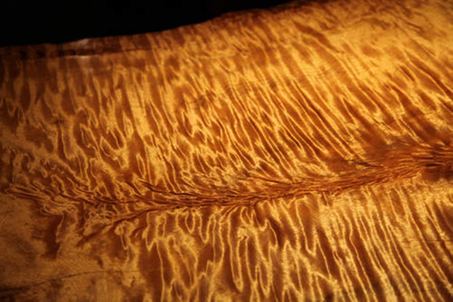 1 Paire de Vague d'eau en Soie Dorée Phoebe Nanmu bois Couteau Poignée Dalles écailles Poignées Matériel pour Couteaux Fabriquant des Lames Vierges (4,72 "x1,57" x0,39 ")
