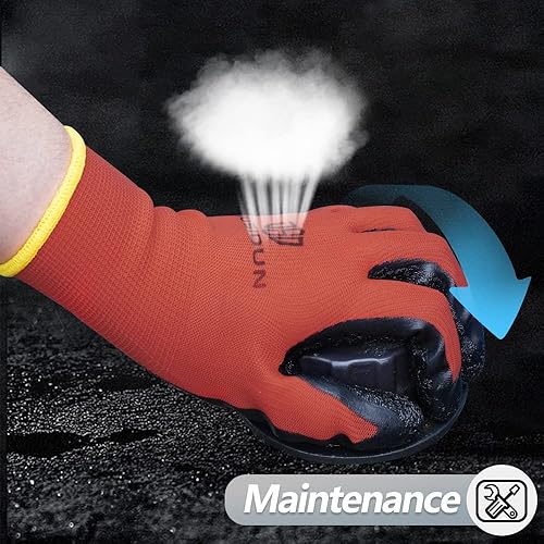 Miniatura 2 de Guantes de trabajo de seguridad para hombres y mujeres, multiusos, construcción, almacén, jardinería, ensamblaje, paisajismo, paquete de 12 pares