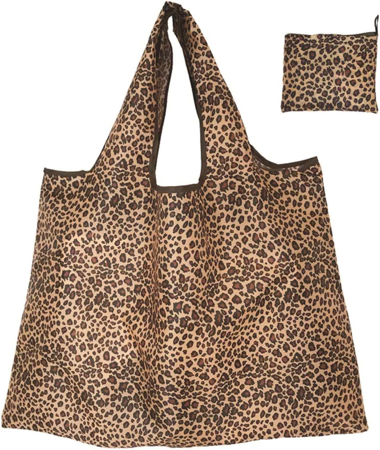 Foldable Reusable Shopping Bag, Waterproof Eco-Friendly Cat Print Tote, Large, Multicolour, Polyester, Spring/Summer, Women's Everyday Use