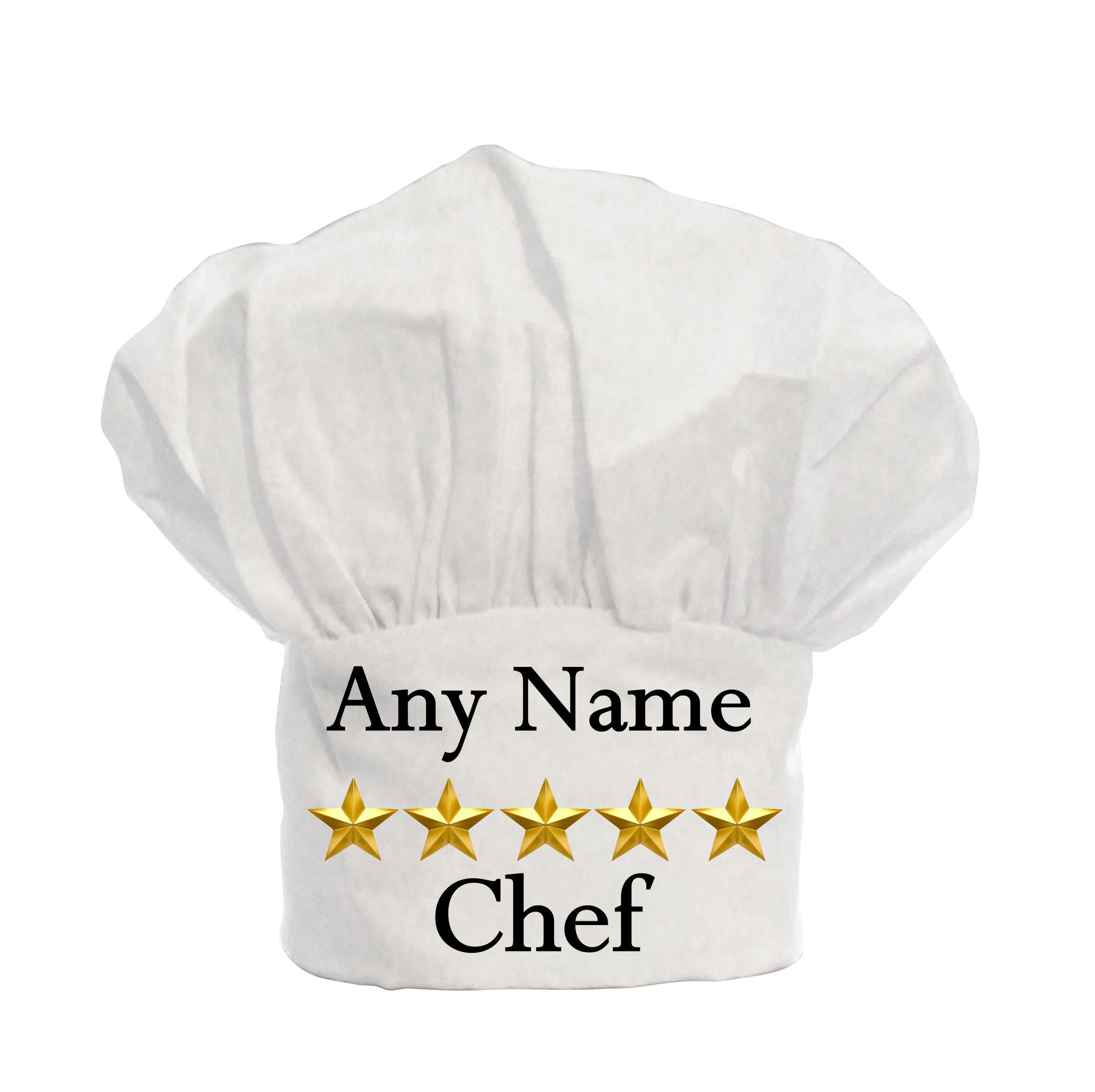 NJMPERSONALISED 5 Star Chef Print ADULTS CHEFS HAT