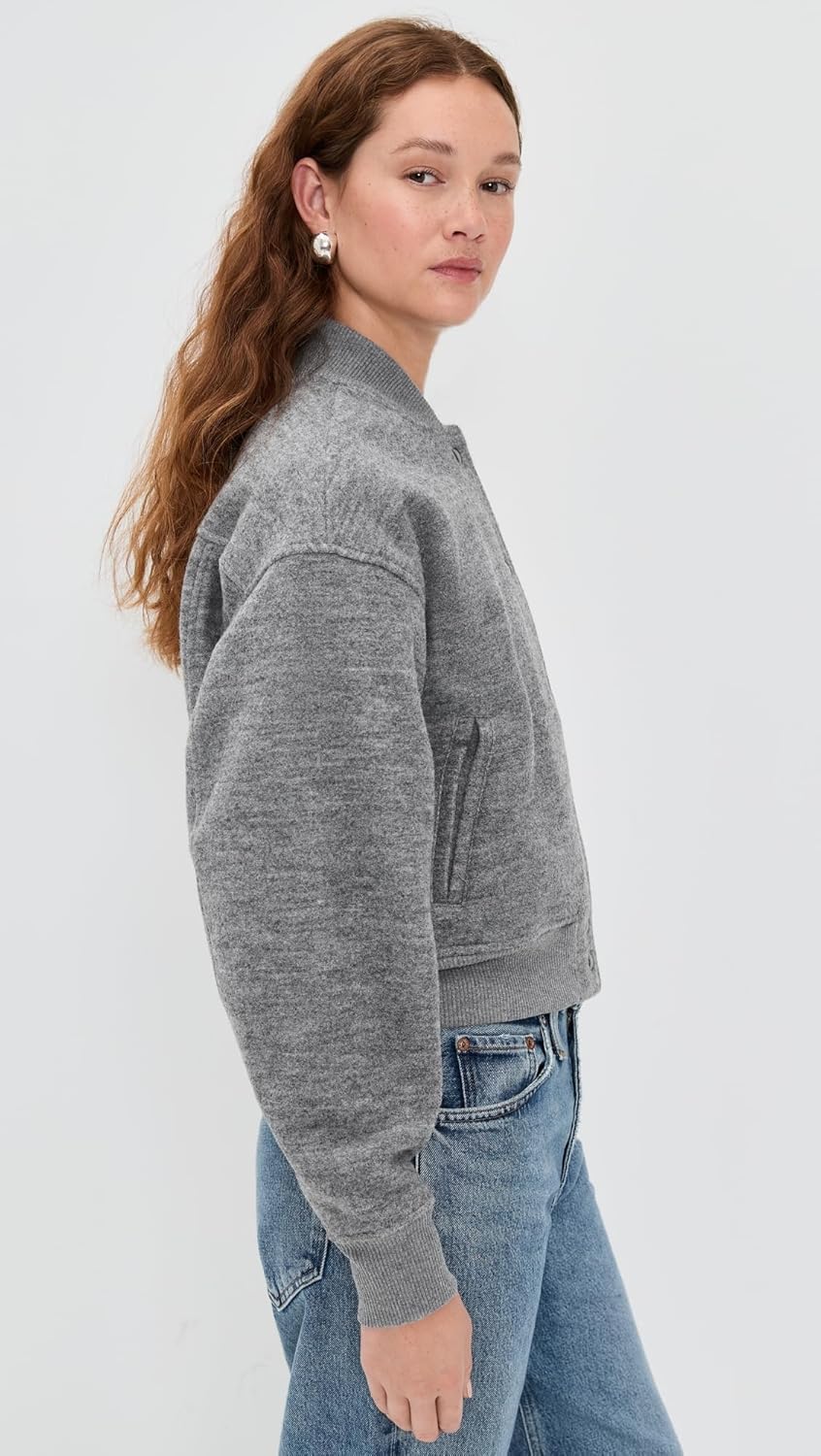 Madewell Women's Snap Front Bomber Jacket - Image 5